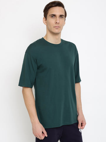 Unisex Tshirt Over Sized (Half Sleeve) Dark Green