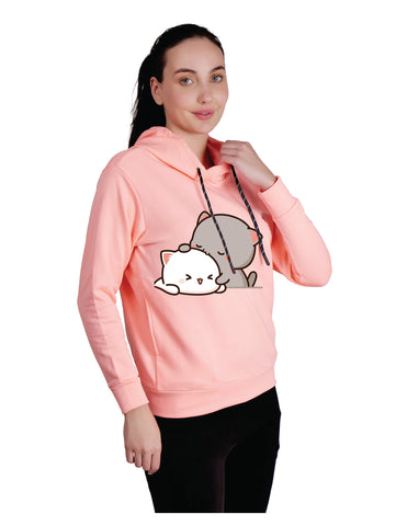 Women's Hooded Jacket – Warm Zip Up Sweatshirt for Winter & Casual Use